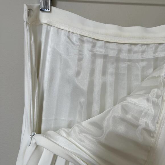 KATE HILL White Pleated Tennis Accordion Skirt Size 6 Petite - Picture 5 of 8